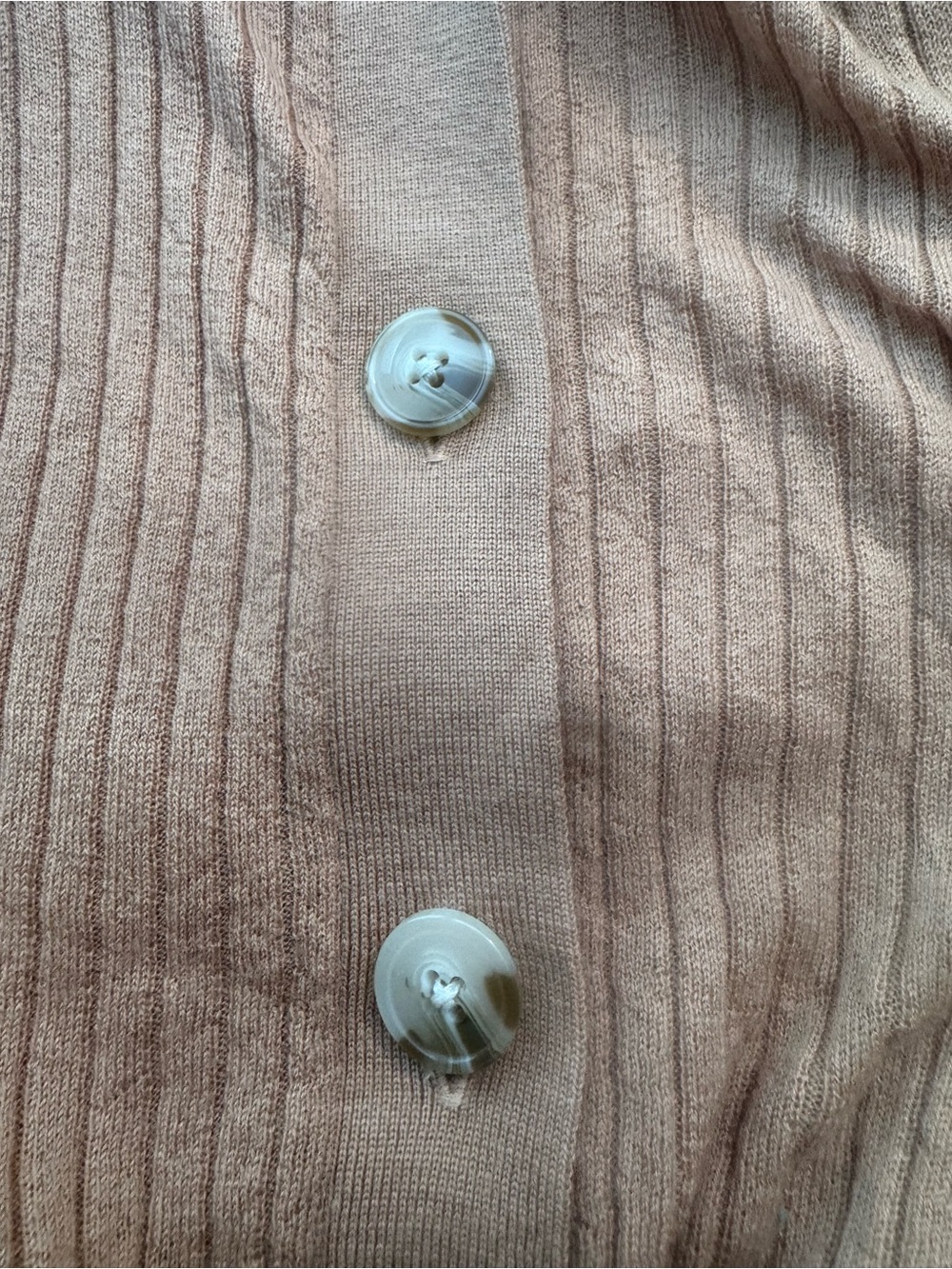 Loulou Studio Ribbed Button-Front Cardigan in Camel - Picture 5 of 8